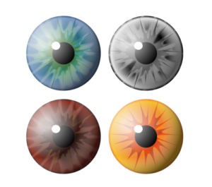 Ilustración de ojos de colores